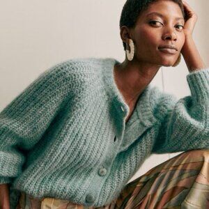 Sezane Emile Cardigan in Sea Mist S